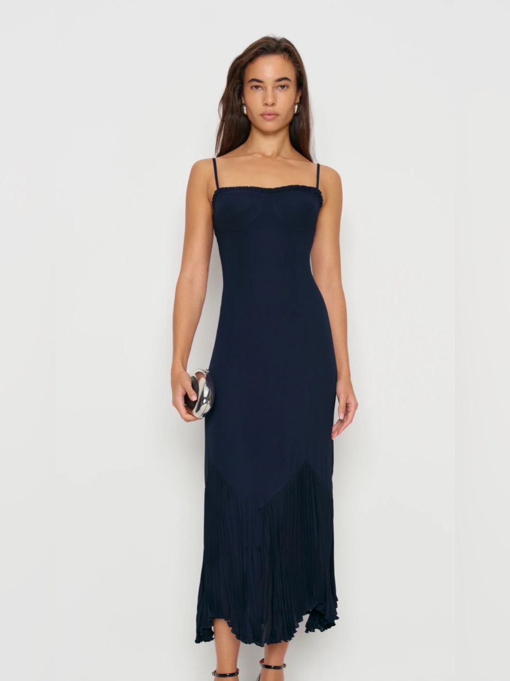 Reformation Navy Aiko Dress